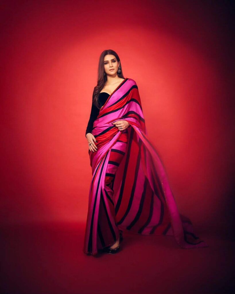 Kriti Sanon In Hot Pink Saree