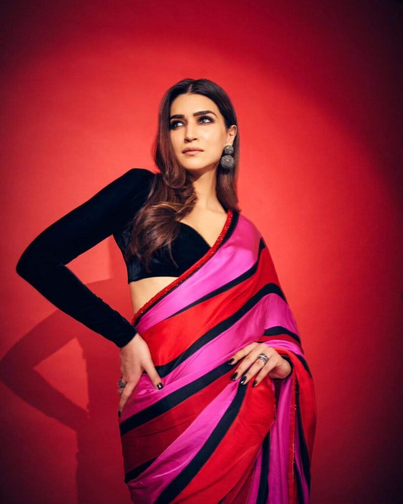 Kriti Sanon In Hot Pink Saree