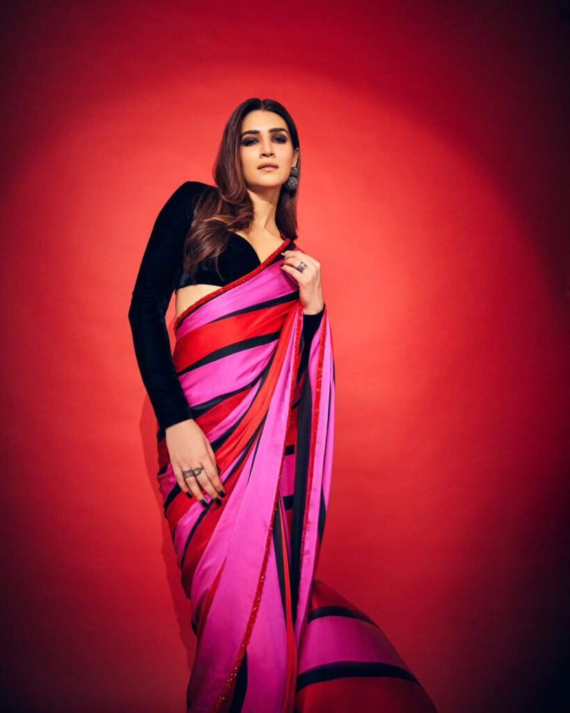 Kriti Sanon In Hot Pink Saree